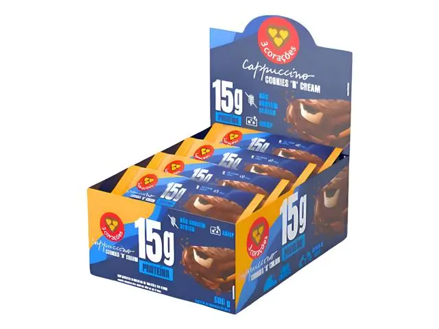 Barra de Proteína Três Corações Cappuccino Cookie Caixa 12x50g
