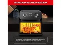 Fritadeira Sem Óleo Arno Air Fryer Mega 7,5L AFM7 1700W Preta 220V - 3