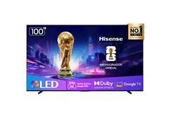 Smart TV 4K Hisense QLED 100 Polegadas Modo Jogo Pro 144Hz e Wi-Fi
