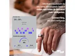 ANEL INTELIGENTE (CONNECT RING) COM MONITORAMENTO DE SAÚDE Prata - 5