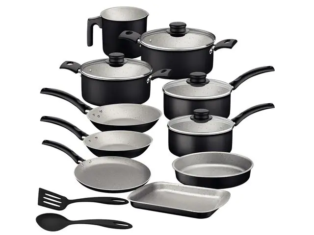 Jogo de Panelas Tramontina Turim em Alumínio Antiaderente Preto 12 Pçs