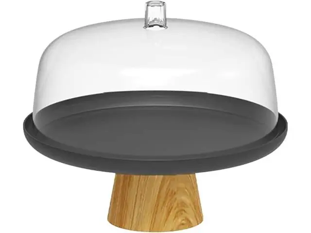 Boleira Com Cupula E  Pé Preto Fechado