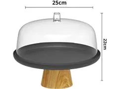 Boleira Com Cupula E  Pé Preto Fechado - 1