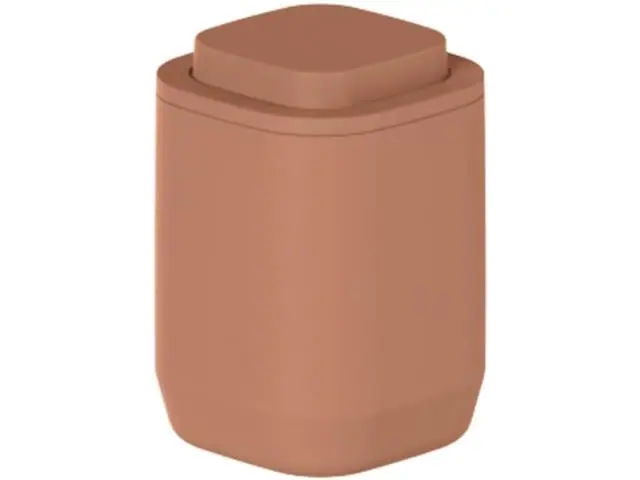 Porta Algodao Aura Marrom Amendoa Fechado