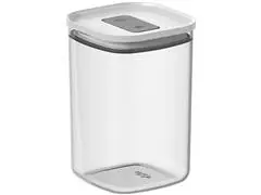 Pote Hermetico  Quadrado 1L Duo Lock Branco Fechado - 0