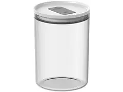 Pote Hermetico Redondo 1L Duo Lock  Branco Fechado - 0