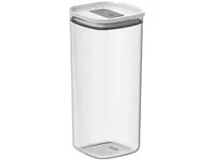 Pote Hermetico Quadrado 1,5L Duo Lock  Branco Fechado - 0