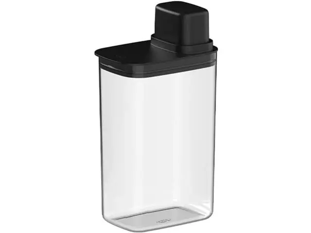 Pote Hermetico Com Medidor 2,3L Drop Preto Fecha