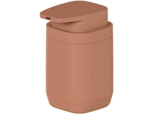 Porta Sabonete Liquido Aura Marrom Amendoa Fechado