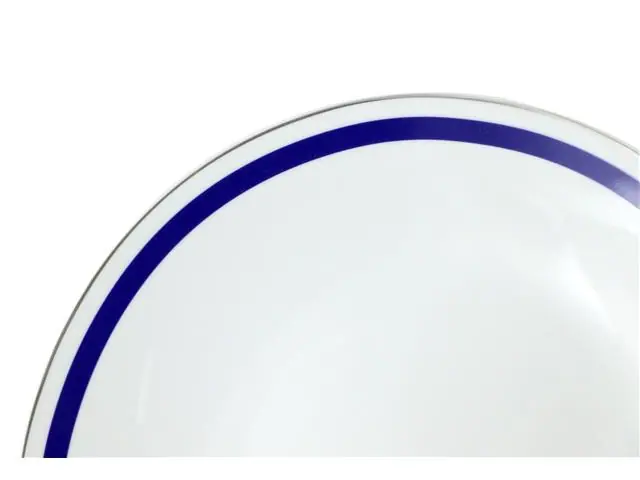 Aparelho jantar Très Classique porcelana Silver Rim 42pçs azul