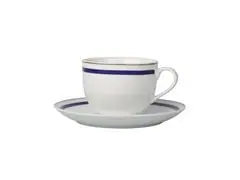 Aparelho jantar Très Classique porcelana Silver Rim 42pçs azul - 5