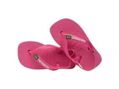 Chinelo Havaianas N.B. Brasil Logo Rosa Flux/Branco - 2