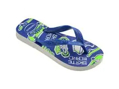 Chinelo Havaianas Kids Athletic Branco/Azul Nava - 1