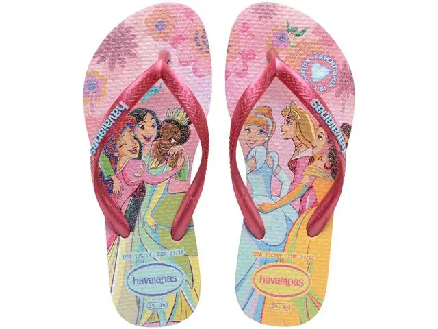 Chinelo Havaianas Kids Slim Princess Rosa Glow