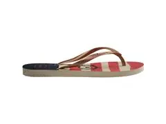 Chinelo Havaianas Slim Nautical Bege Palha/Rose Gold - 4