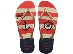Chinelo Havaianas Slim Nautical Bege Palha/Rose Gold