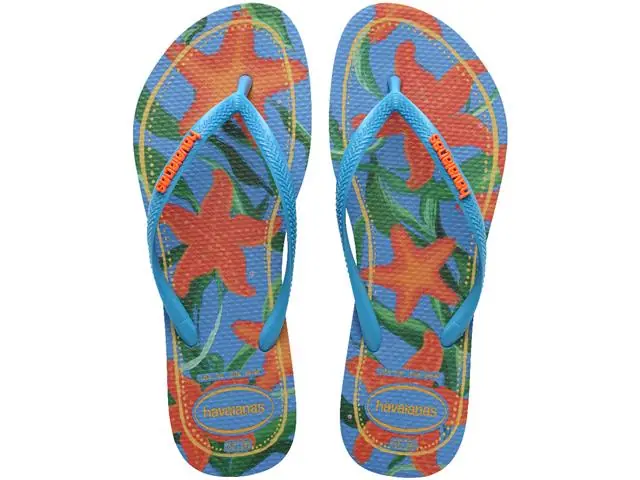 Chinelo Havaianas Slim Tropical Turquesa