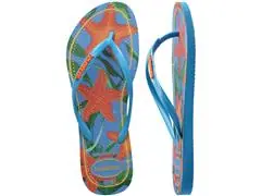 Chinelo Havaianas Slim Tropical Turquesa - 4