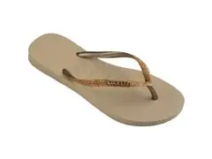 Chinelo Havaianas Slim Glitter Ii Areia/Dourado - 1