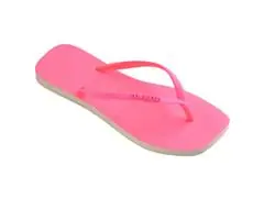Chinelo Havaianas S Sqr Gtr Neon Bege Palha/Rosa Neon - 1
