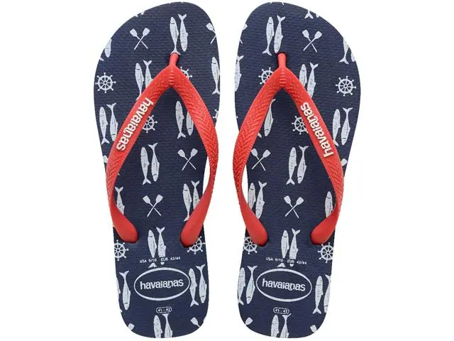 Chinelo Havaianas Top Nautical Marinho/Vermelho Rubi