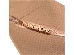 Chinelo Havaianas Sl Sq Logo Met Rose Gold/Rose Gold - 5
