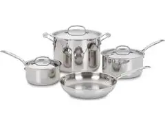 Jogo de Panelas Chef's Classic 7pc Cuisinart Aço Inox