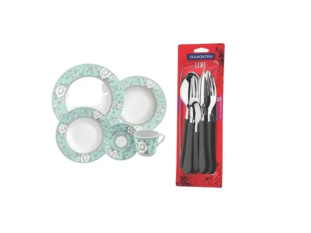 Combo Essencial Tramontina: Aparelho de Jantar Helen + Talheres Leme P