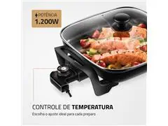 Panela Elétrica Multicook Premium Mondial Preto 1200W 110V PE-49 - 3