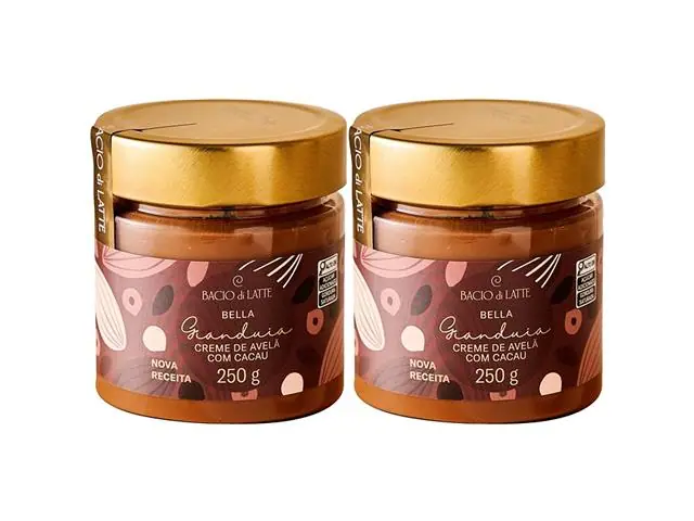 Combo 2 Unidades – Creme Bella Gianduia Bacio di Latte 250g
