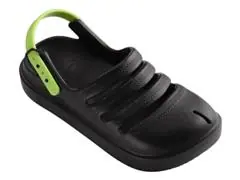 Sándalias Havaianas Kids Clog Preto/Verde Limao Tam 25-26 - 1
