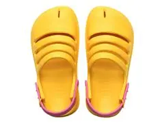 Sándalias Havaianas Kids Clog Amarelo Ouro/Pink Lemonade Tam 33-34
