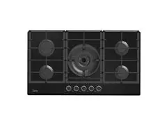 Cooktop a Gás Midea Volcano em Vidro com 05 Bocas Preto - 0