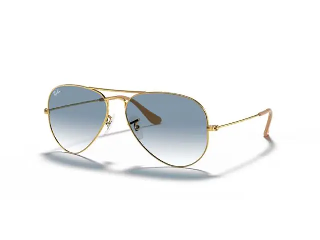 Óculos de sol Ray-Ban METAL PILOT ARISTA CLEAR GRADIENT BLUE - AVIATOR