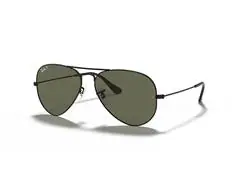 Óculos de sol Ray-Ban METAL PILOT BLACK G-15 GREEN - AVIATOR - 0