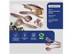 Jogo Utensílios Tramontina Ability Nylon Mocaccino 3 Peças - 6