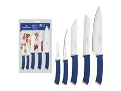 Jogo Facas Tramontina Felice Inox Azul 5 Peças