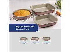 Jogo Assadeiras Tramontina Brasil Antiaderente Mocaccino 3 Peças - 6