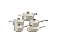 Jogo Panelas Tramontina Veronese Cerâmica Bege 5 Peças