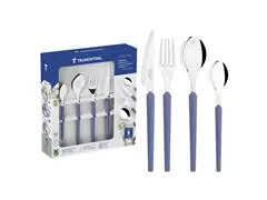 Faqueiro Tramontina Obelline Inox Azul Boreal 24 Peças - 0