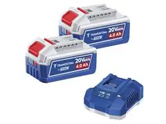 Kit 2 Baterias 20V 4,0Ah + Carregador 4,0A