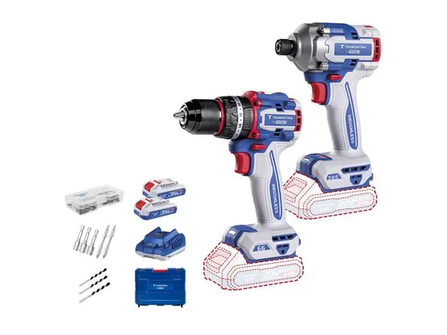 Kit Parafusadeira 66Nm + Impacto 285Nm 20V Tramontina