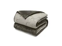 Edredom Casal Plush Flannel Chocolate Escuro/Claro 1pc - 2