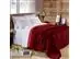 Edredom Casal Plush Flannel Vermelho Escuro/Claro 1pc - 1