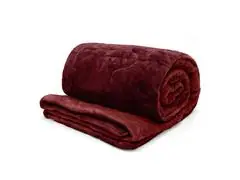 Edredom Casal Plush Flannel Vermelho Escuro/Claro 1pc - 3