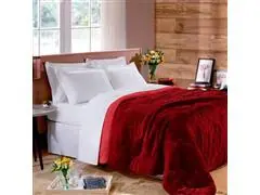 Edredom Buettner King Plush Flannel Dupla Face 260mx280m Vermelho - 1
