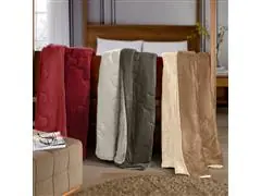 Edredom King Plush Flannel Chocolate Escuro/Claro 1pc - 0