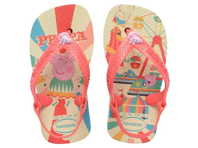 Chinelo Havaianas N.Baby Peppa Pig Buttercream/Coral Tam 21-22