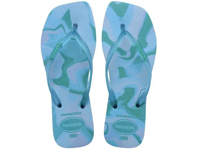 Chinelo Havaianas Square Jelly Fc Azul Lavanda Tam 33-34