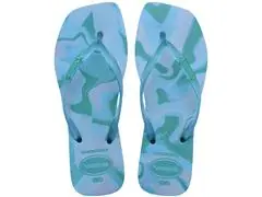 Chinelo Havaianas Square Jelly Fc Azul Lavanda Tam 41-42